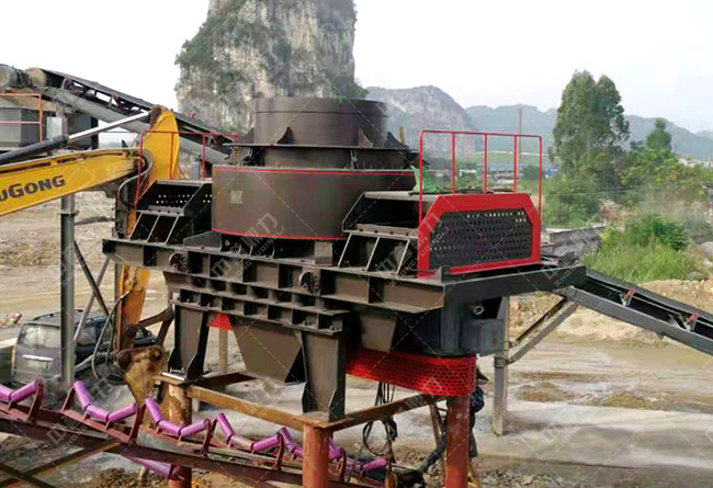 1145沖擊式制砂機使用現(xiàn)場