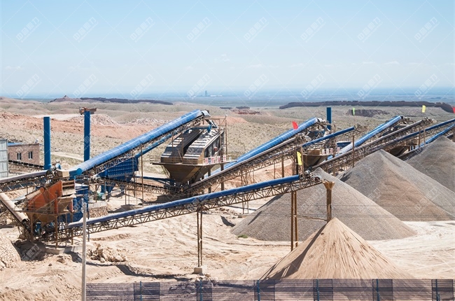 碎石生產(chǎn)線現(xiàn)場