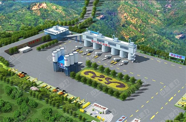 設(shè)計好的綠色礦山鳥瞰圖