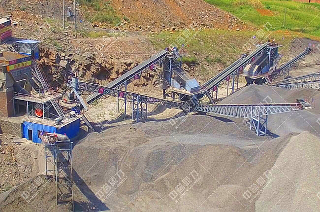 機制砂的成品料堆