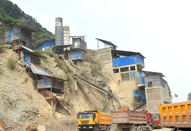 自上而下的采石場(chǎng)生產(chǎn)線
