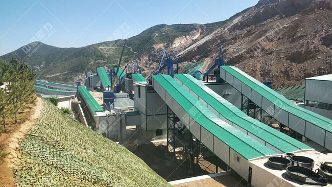 環(huán)保砂石生產線現(xiàn)場