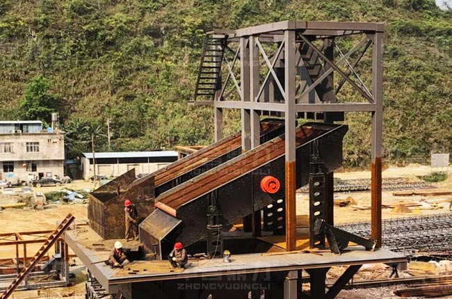 中譽鼎力1815重錘破碎機助力廣西龍文采石廠砂石骨料生產(chǎn)線建設